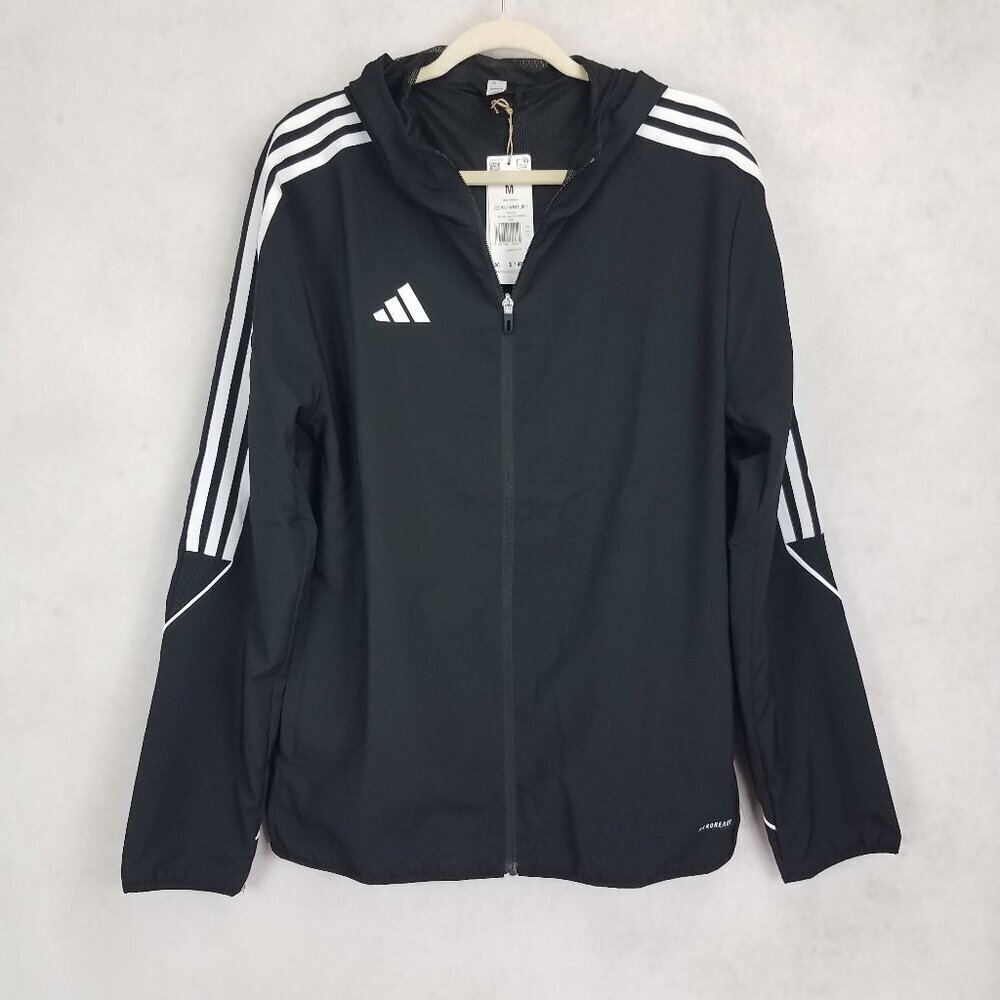 NEW Adidas Men's M Hooded Lightweight Zip-up Jacket Black NWT $140